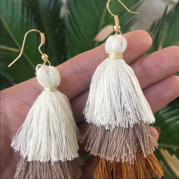 Zara Silk Tassel Earrings - Picture 4 of 4
